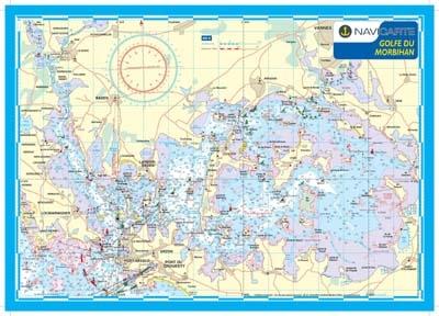 Carte golfe morbihan plastifiee