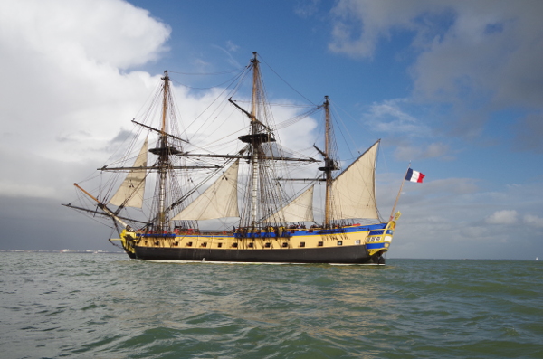 Hermione, baie de La Rochelle fev 2018