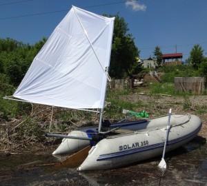 Voile katainen sur bateau gonflable